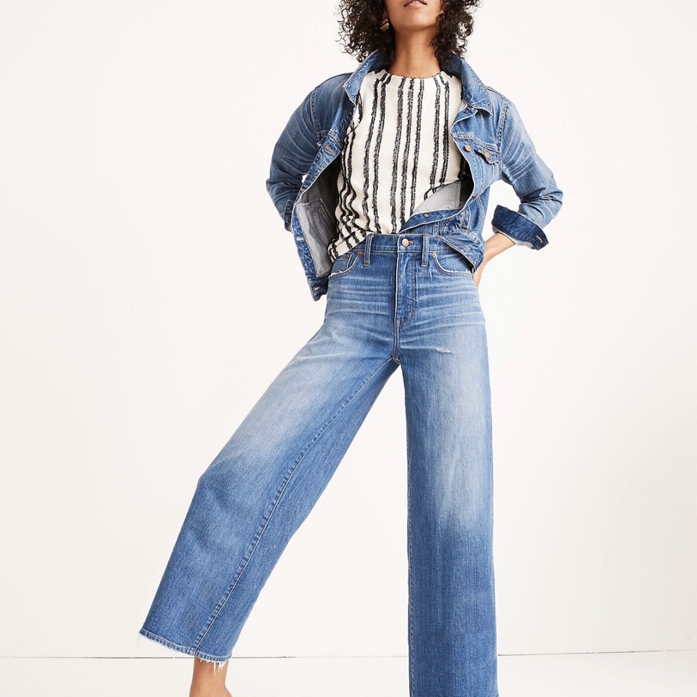 Madewell wide leg crops - size 29